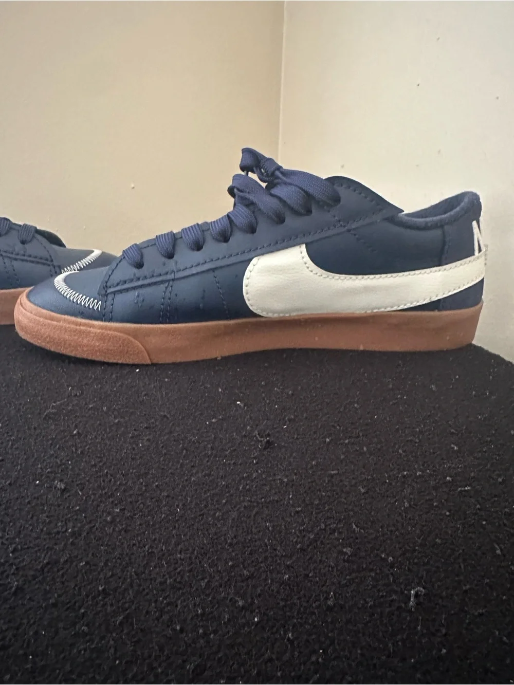 Nike Blazer Low 77 Jumbo WNTR Midnight Navy Gum Rare Size 15